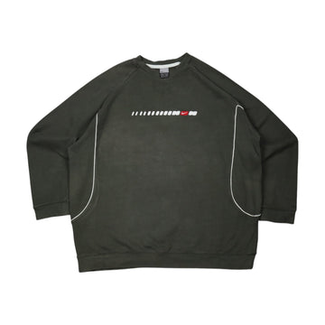 Vintage 2000s Nike Graphic Crewneck | Olive | Size XL