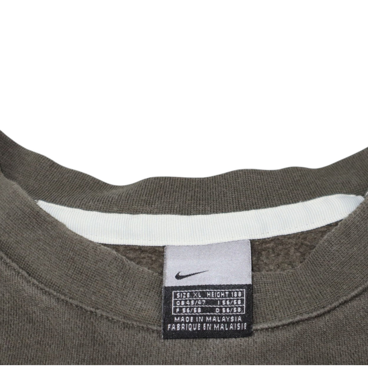 Vintage 2000s Nike Graphic Crewneck | Olive | Size XL