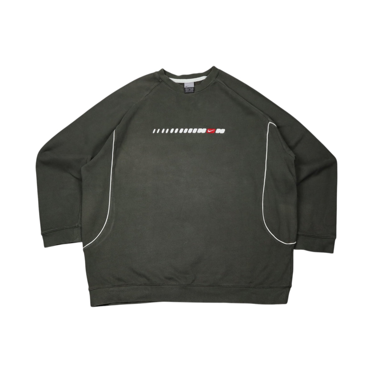 Vintage 2000s Nike Graphic Crewneck | Olive | Size XL