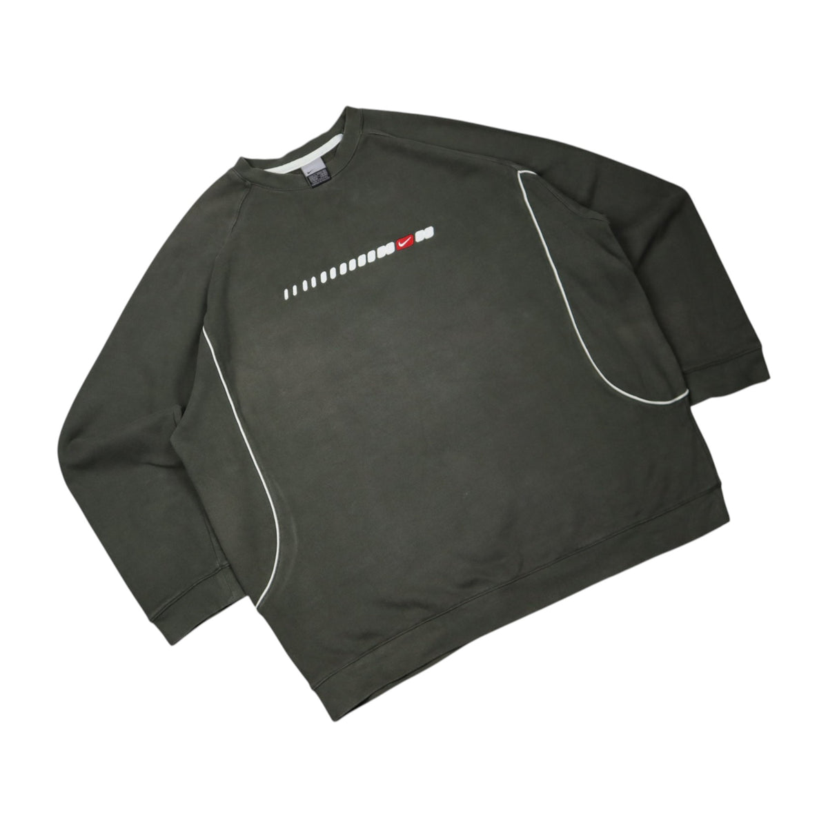 Vintage 2000s Nike Graphic Crewneck | Olive | Size XL