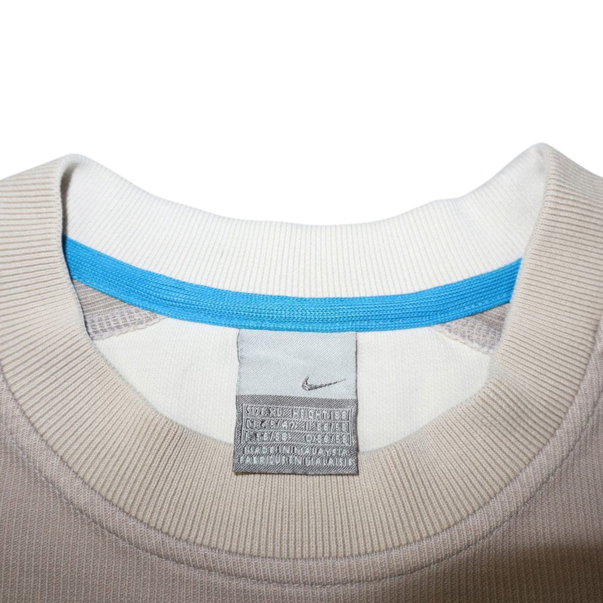 Vintage 2000s Nike Swoosh Crewneck | Beige | Size XL