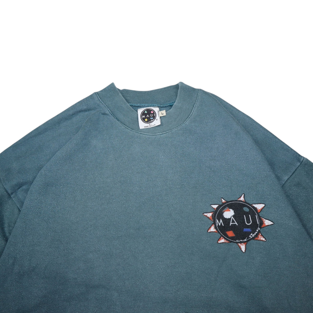 Vintage 90s Maui and Sons Crewneck | Petrol | Size Men's M
