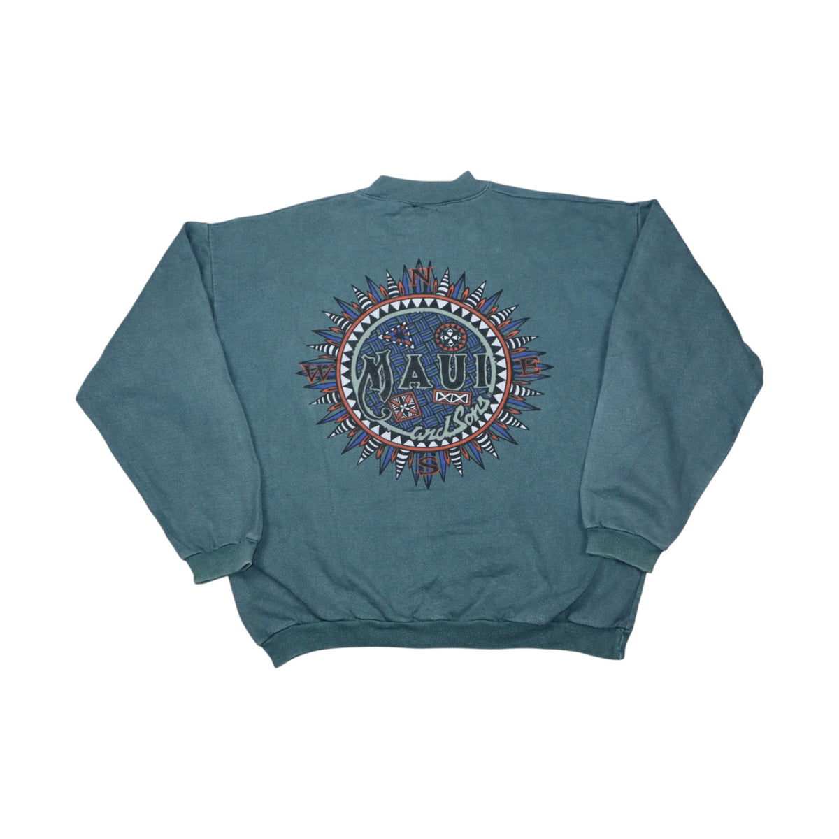 Vintage 90s Maui and Sons Crewneck | Petrol | Size Men's M