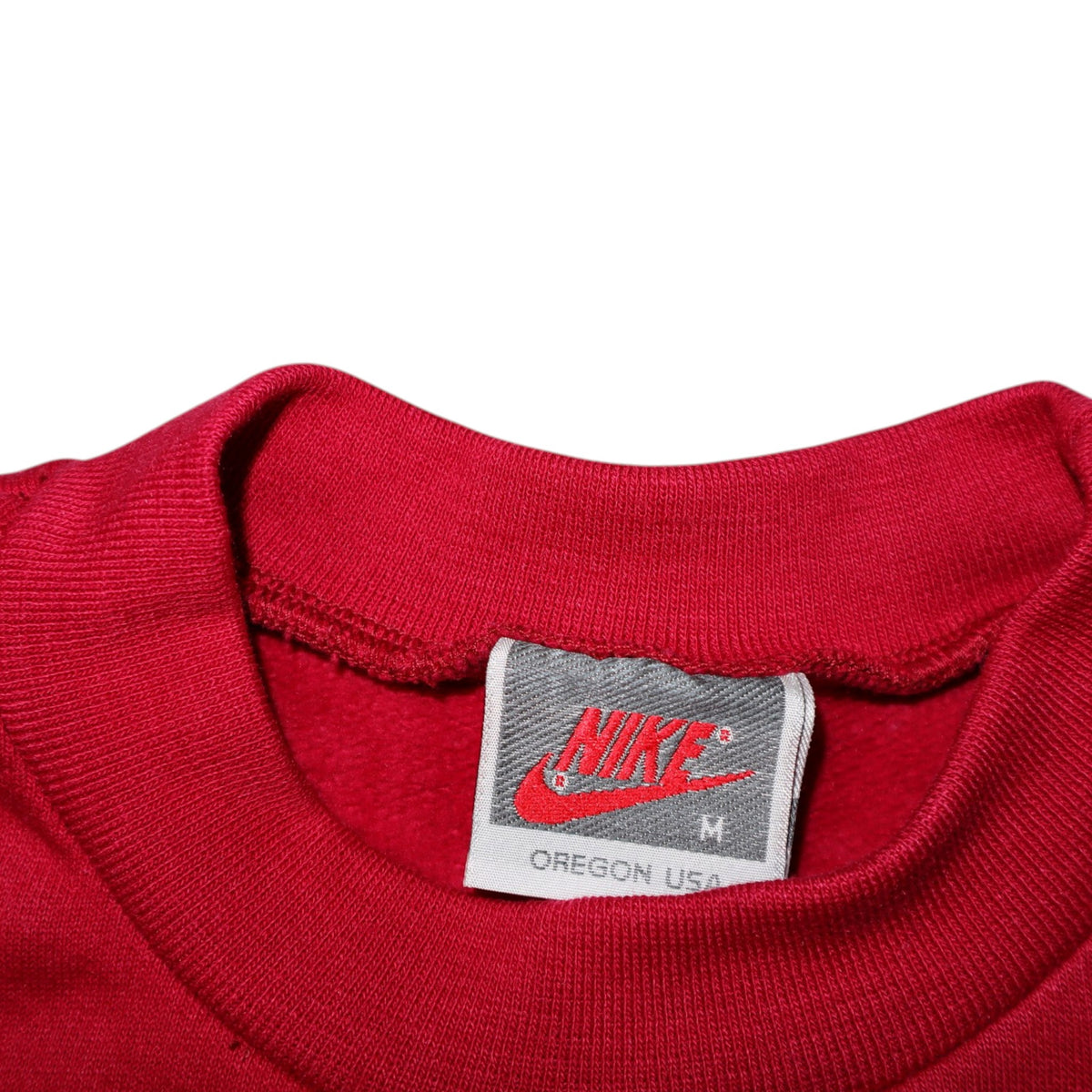 Vintage 90s Nike Spellout Crewneck | Grey, Burgundy & Navy | Size M
