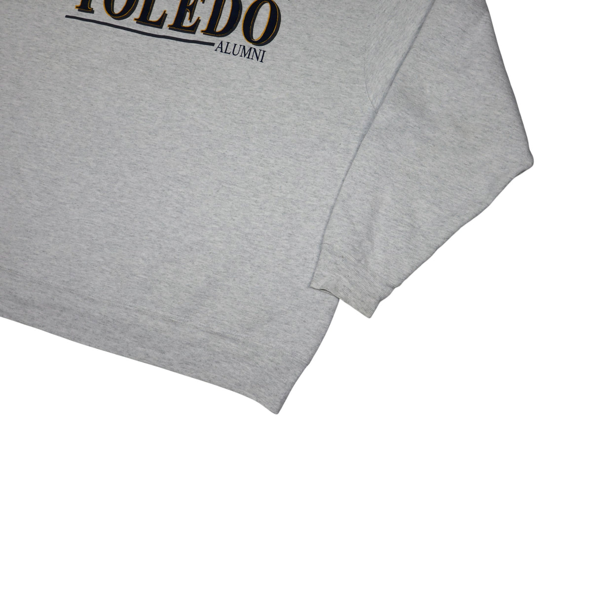 Vintage 90s Fruit of the Loom University of Toledo Crewneck | Grey Marl | Size XL