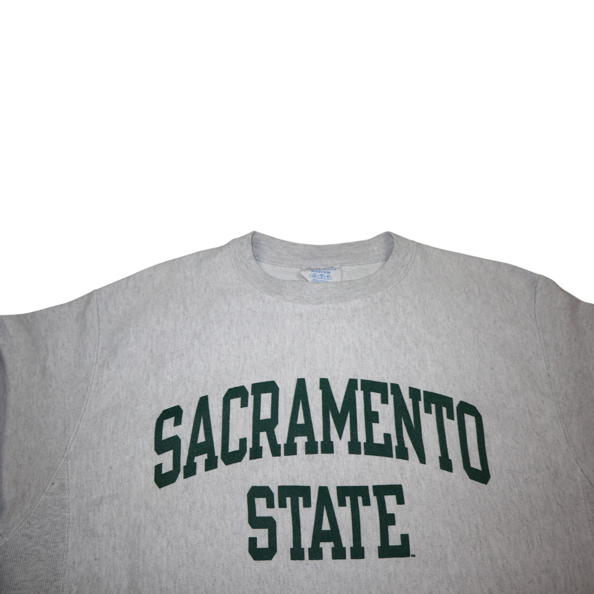 Vintage 90s Champion Reverse Weave Sacramento State Crewneck | Grey Marl | Size M