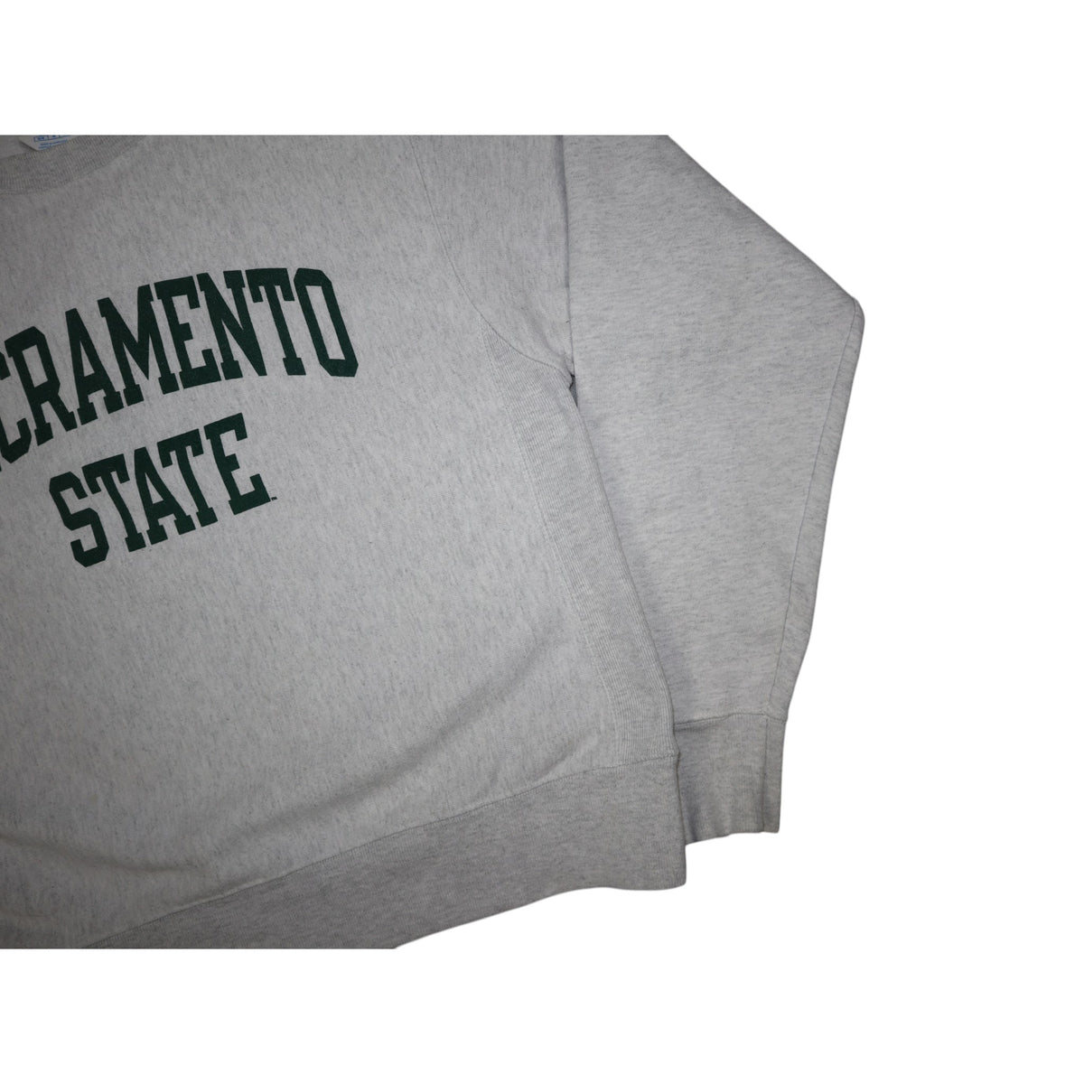 Vintage 90s Champion Reverse Weave Sacramento State Crewneck | Grey Marl | Size M