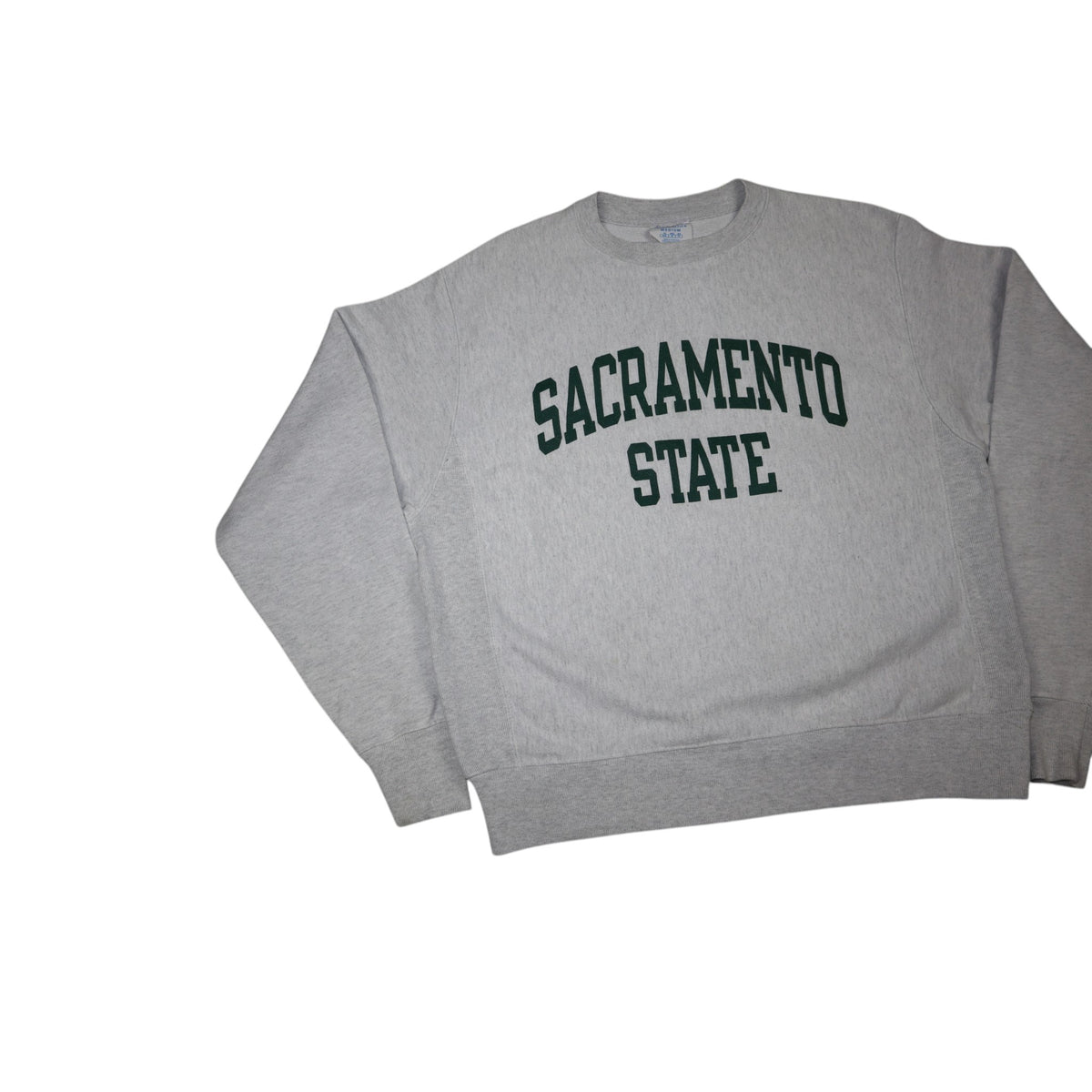 Vintage 90s Champion Reverse Weave Sacramento State Crewneck | Grey Marl | Size M