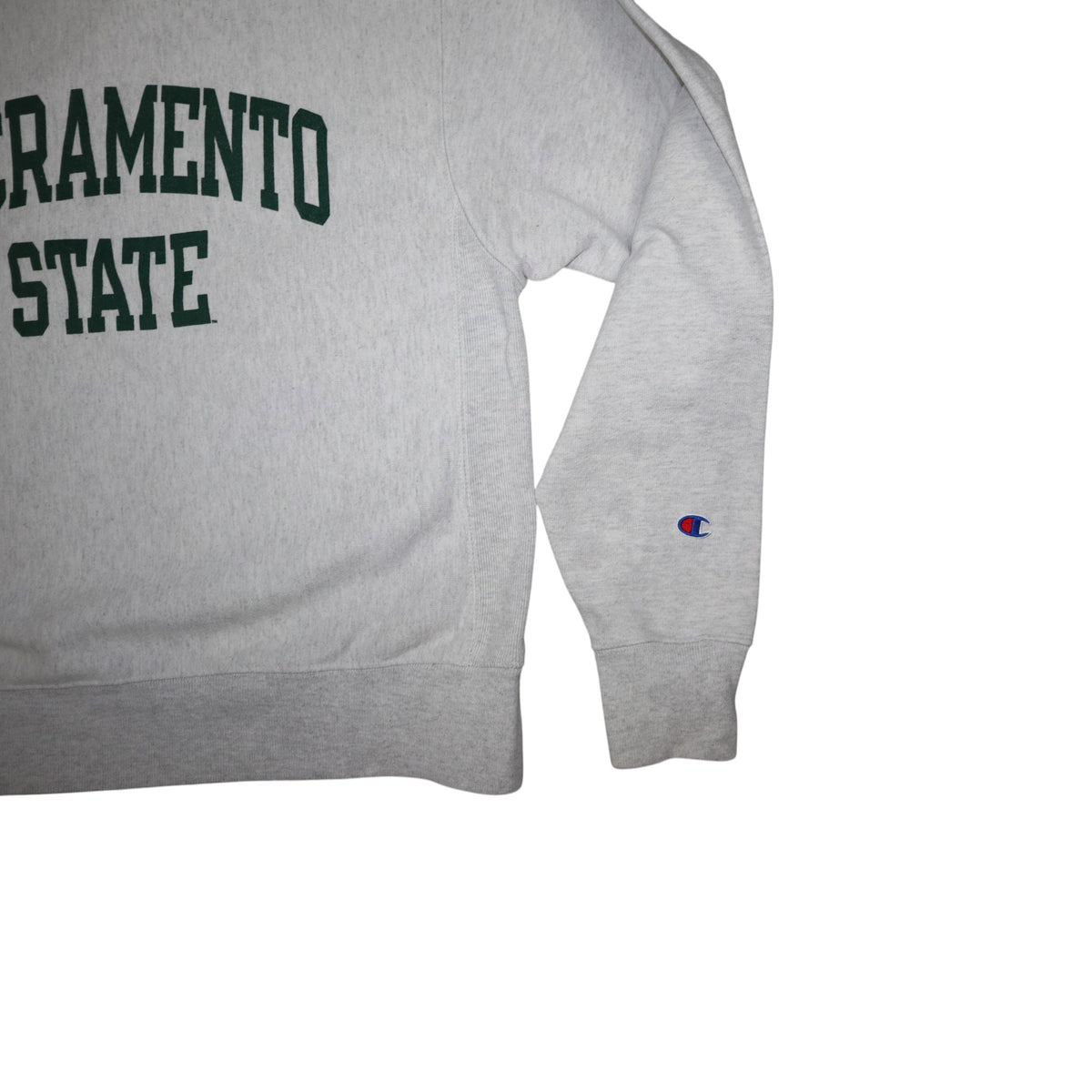 Vintage 90s Champion Reverse Weave Sacramento State Crewneck | Grey Marl | Size M