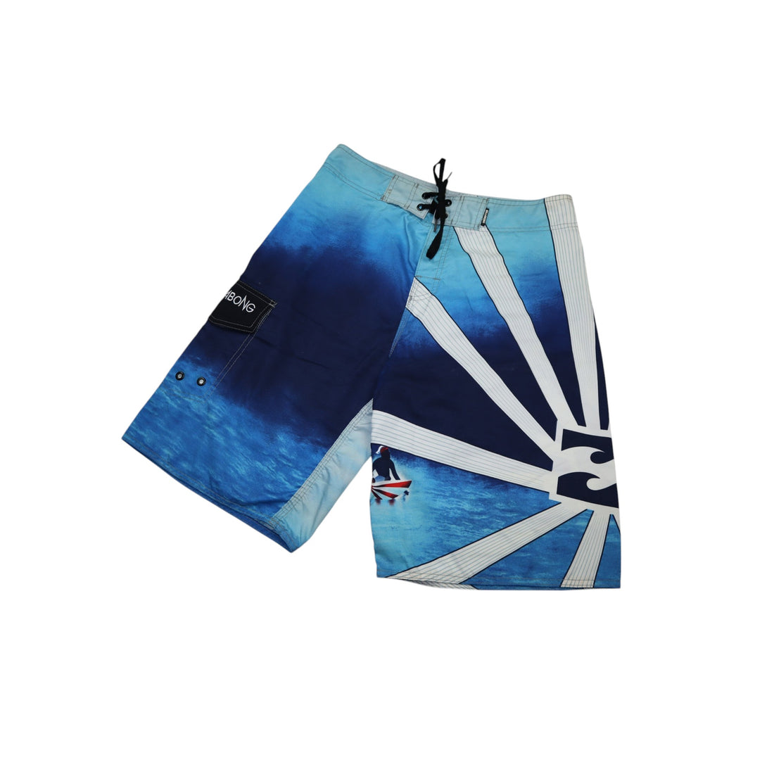 Vintage Billabong Andy Irons Rising Sun Board Shorts - Swimshorts | Blue | Size W31