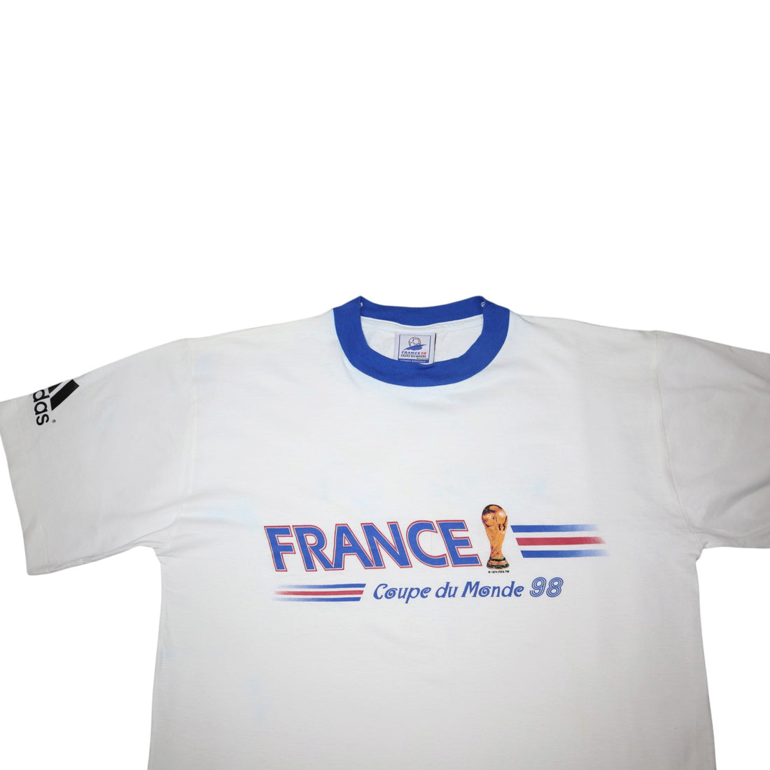 Vintage 1998 Adidas France World Cup Tee | White | Size M