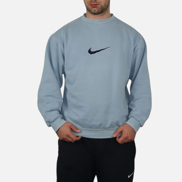 Vintage 2000s Nike Center Swoosh Crewneck | Baby Blue | Size M
