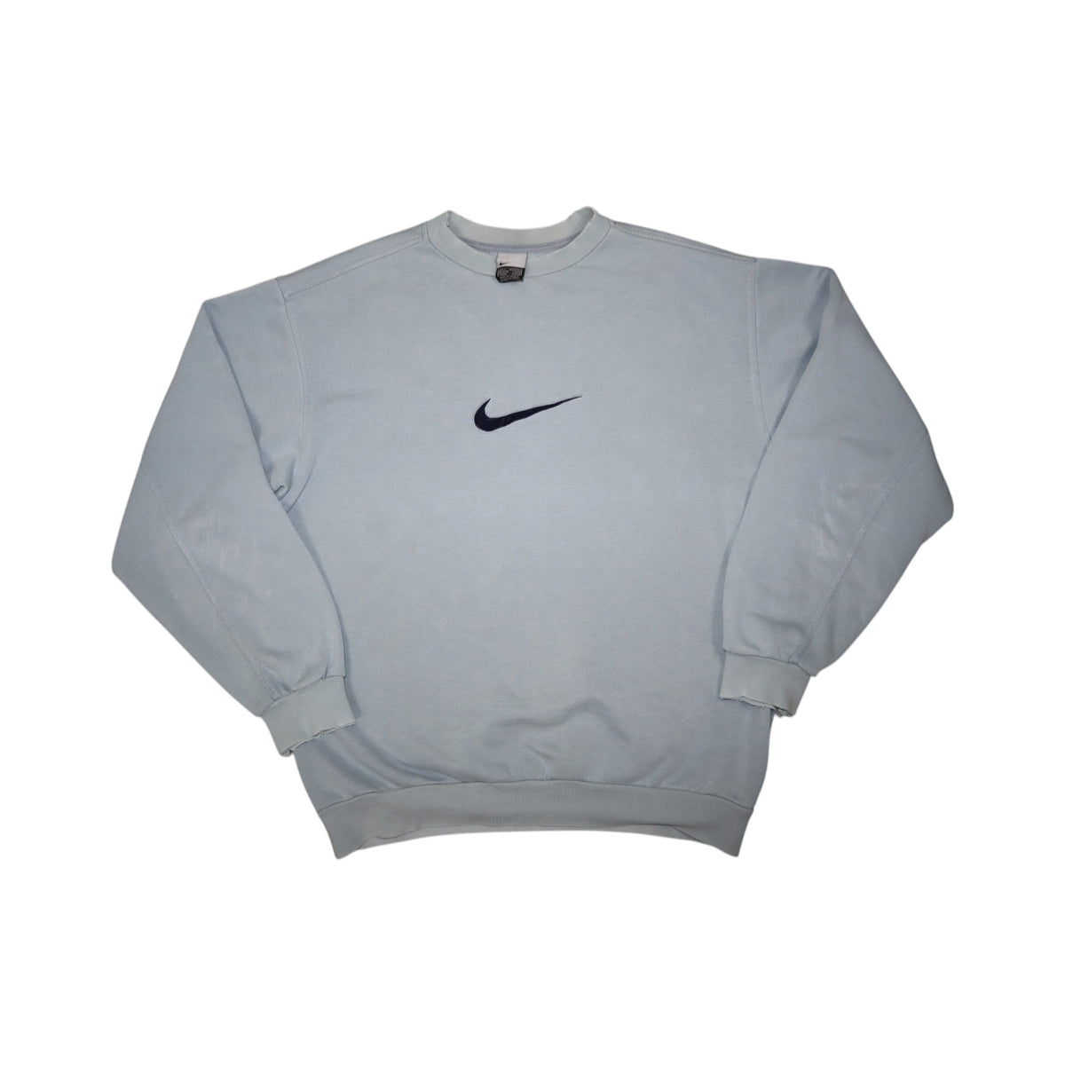 Vintage 2000s Nike Center Swoosh Crewneck | Baby Blue | Size M