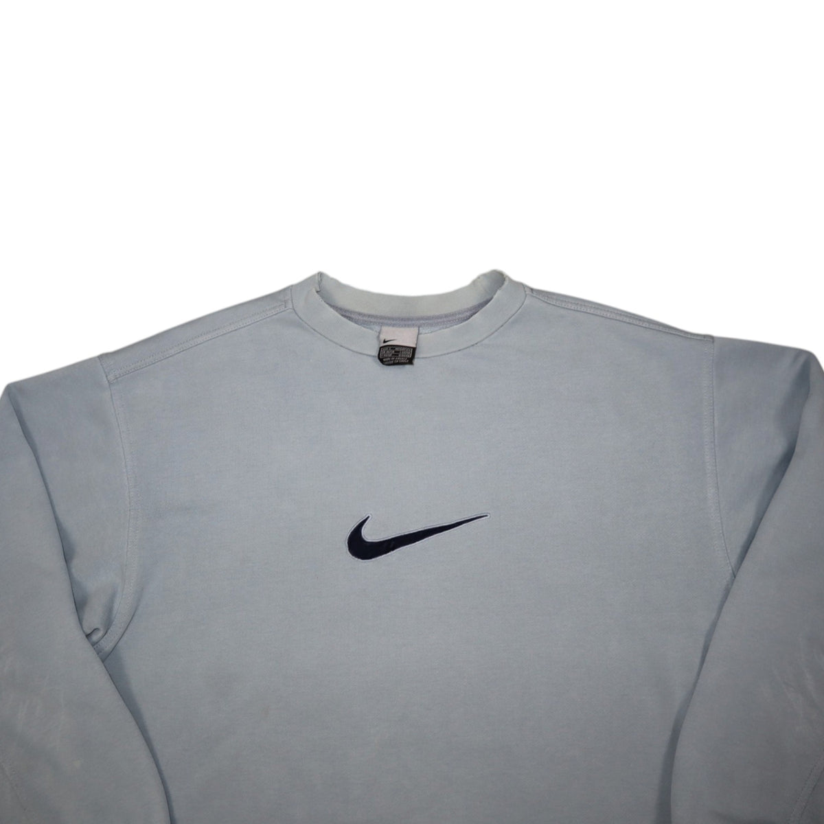 Vintage 2000s Nike Center Swoosh Crewneck | Baby Blue | Size M