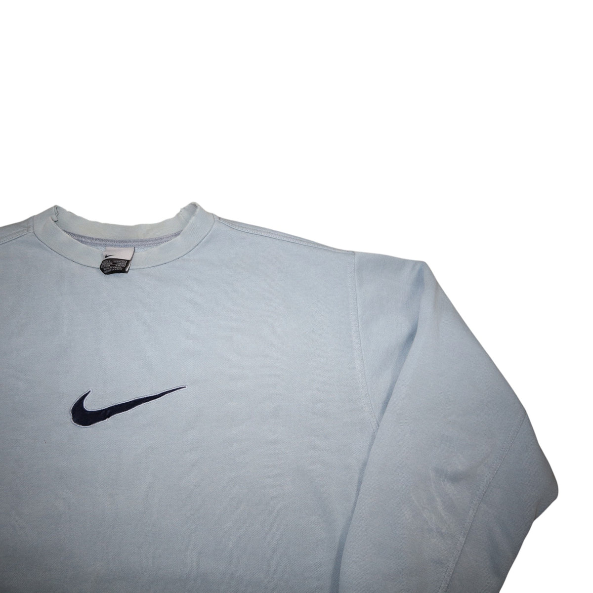 Vintage 2000s Nike Center Swoosh Crewneck | Baby Blue | Size M