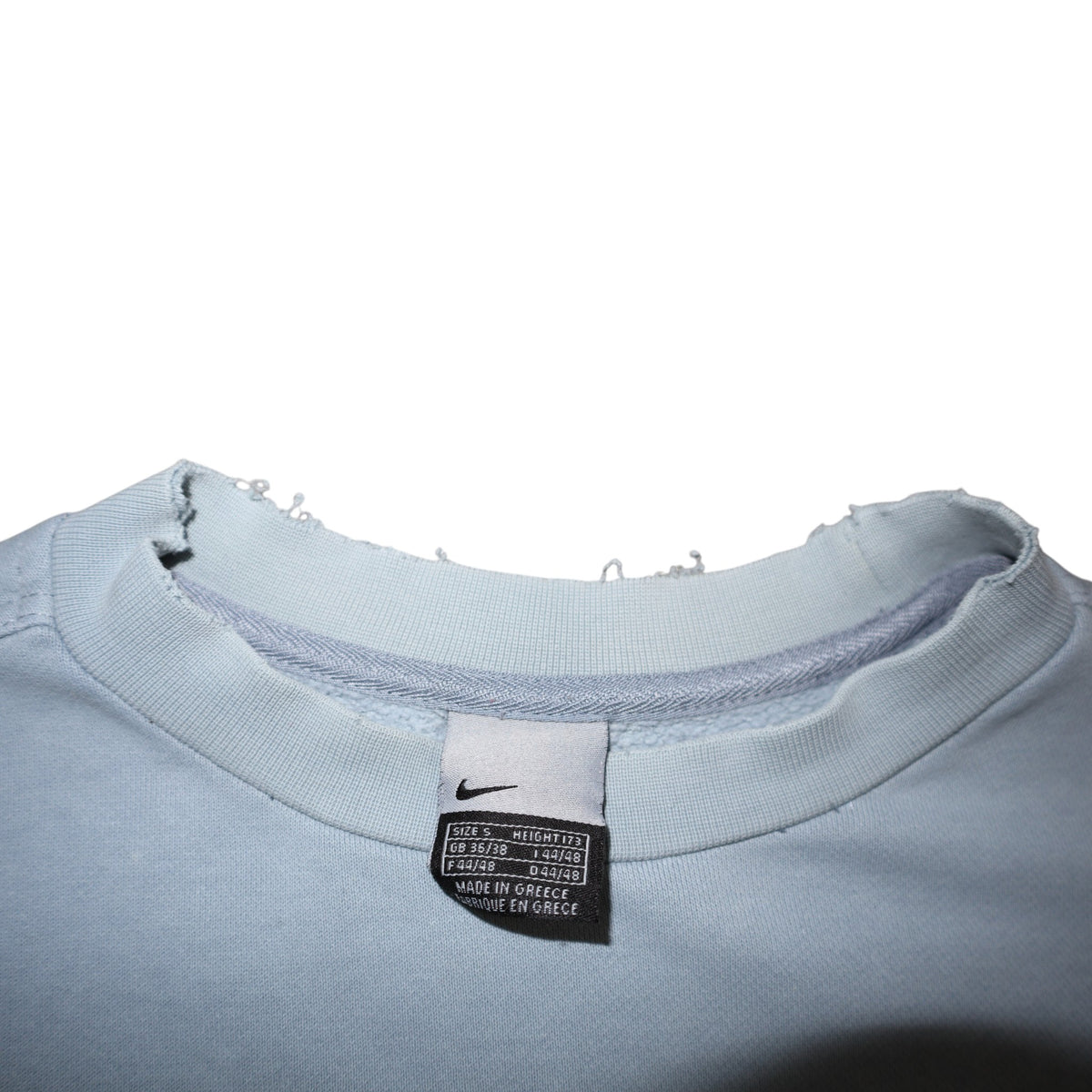 Vintage 2000s Nike Center Swoosh Crewneck | Baby Blue | Size M