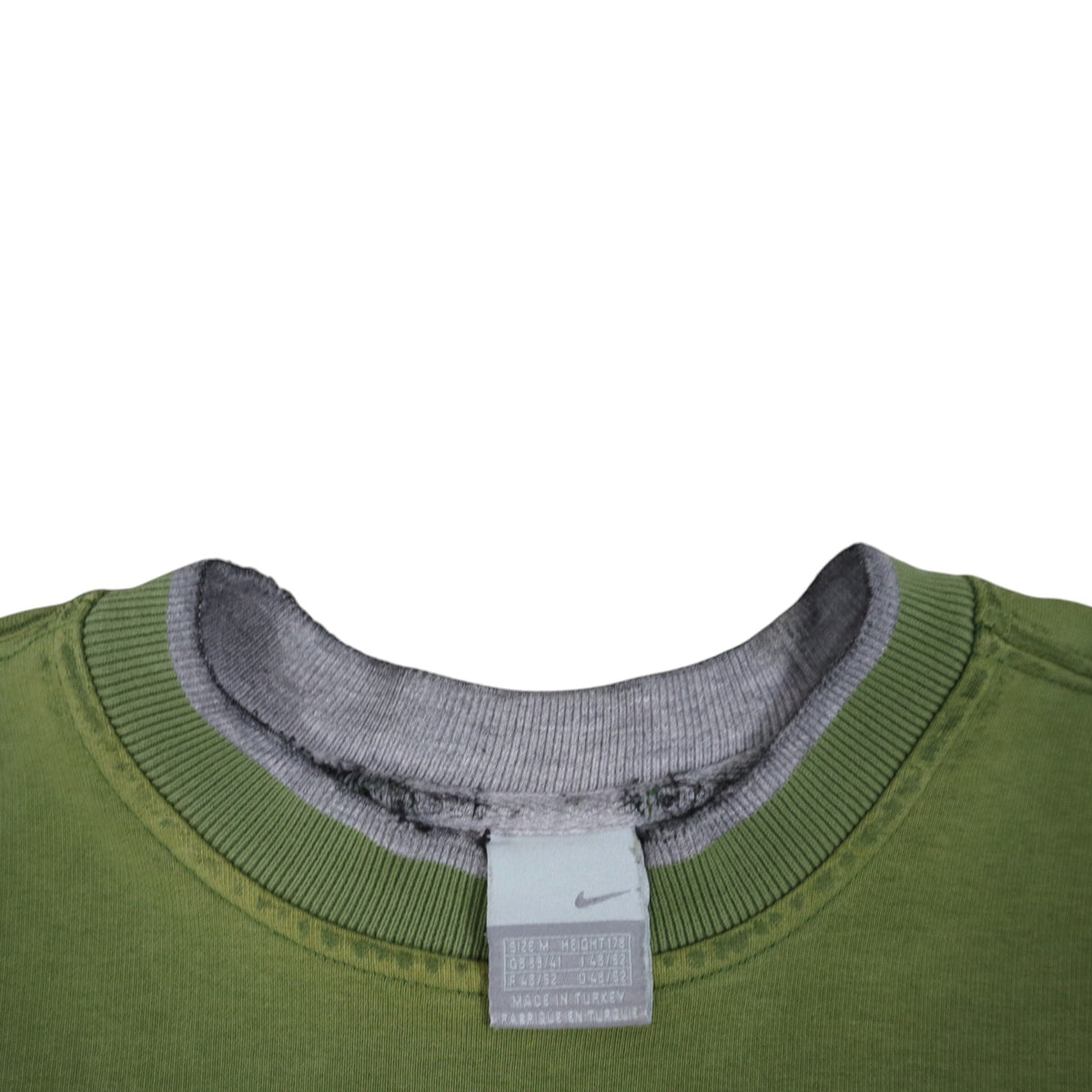 Vintage 2000s Nike Center Swoosh Crewneck | Olive Green | Size M