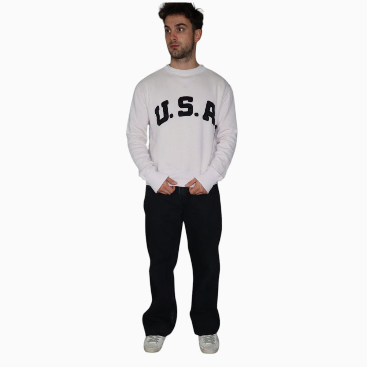 Vintage Polo Ralph Lauren U.S.A. Crewneck | Cream | Size M