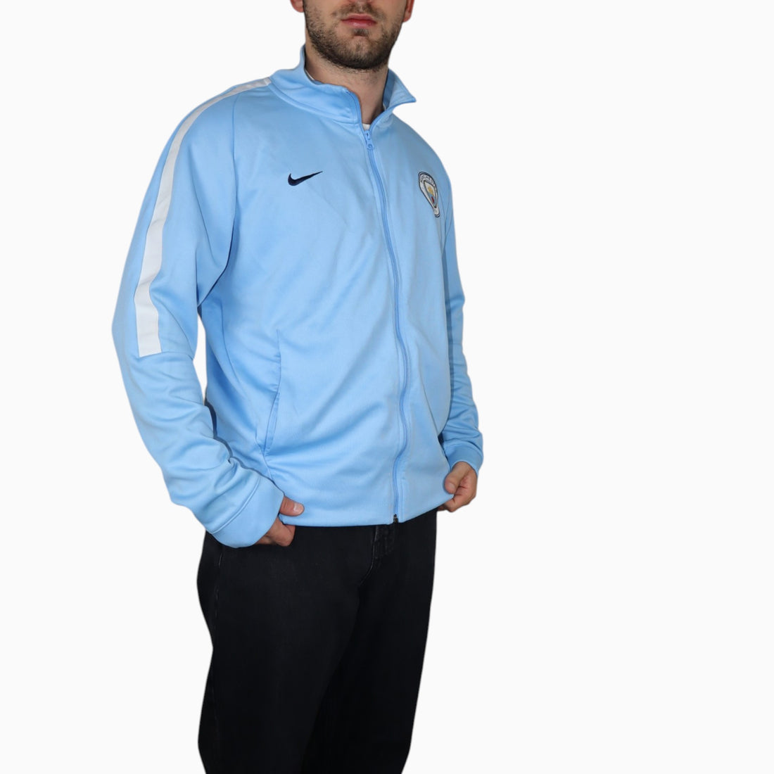 Vintage Nike Manchester City Track Jacket | Baby Blue | Size L