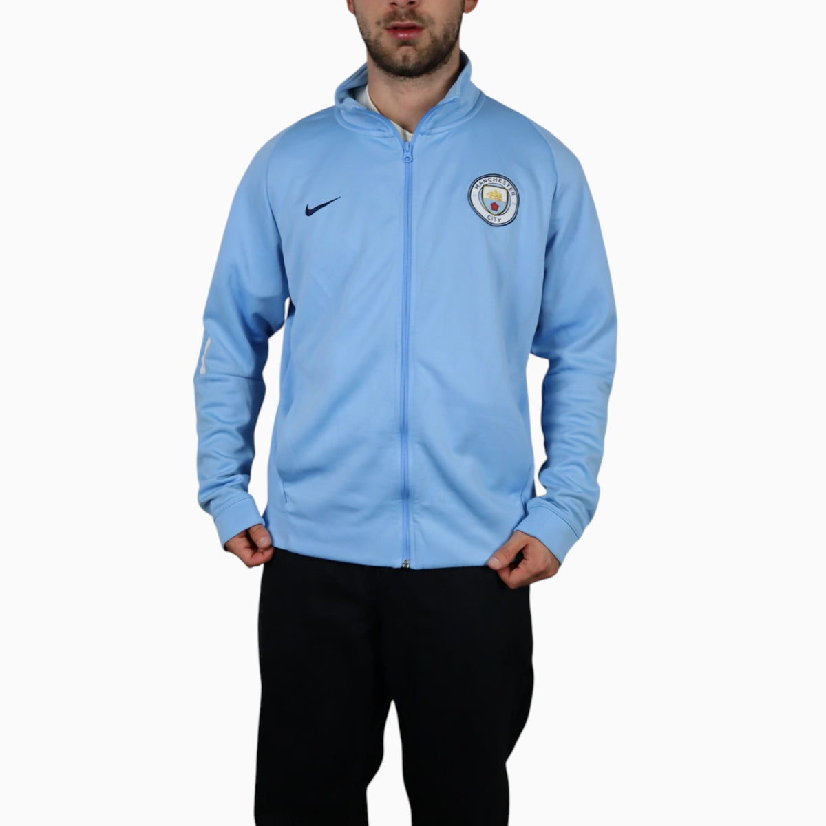 Vintage Nike Manchester City Track Jacket | Baby Blue | Size L