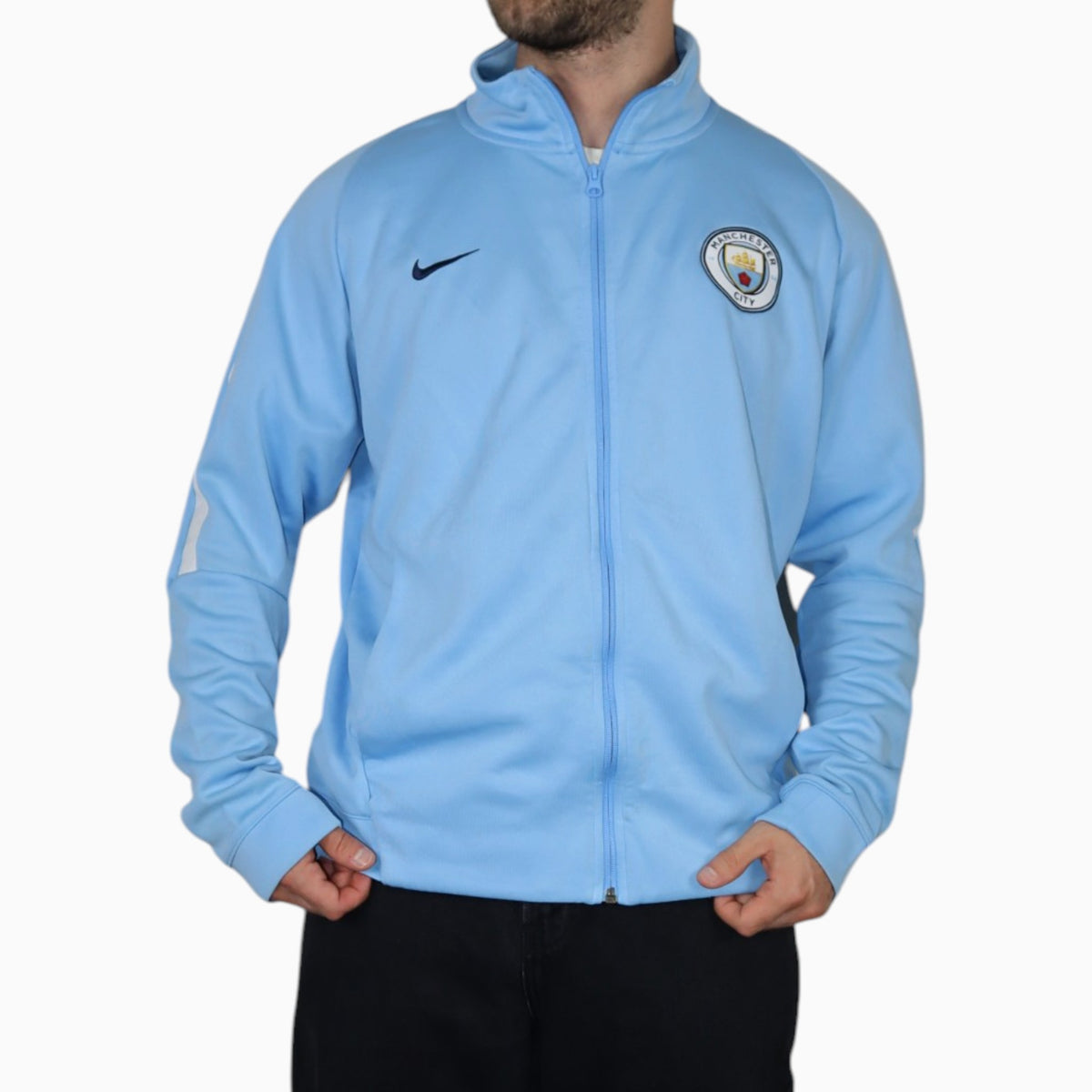 Vintage Nike Manchester City Track Jacket | Baby Blue | Size L