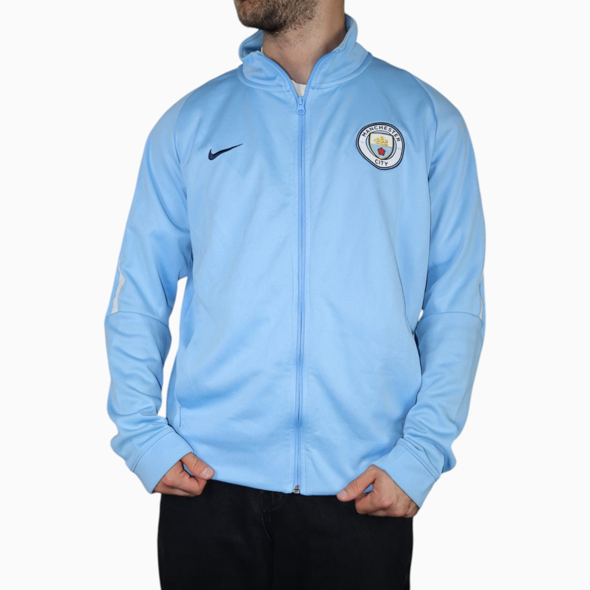 Vintage Nike Manchester City Track Jacket | Baby Blue | Size L