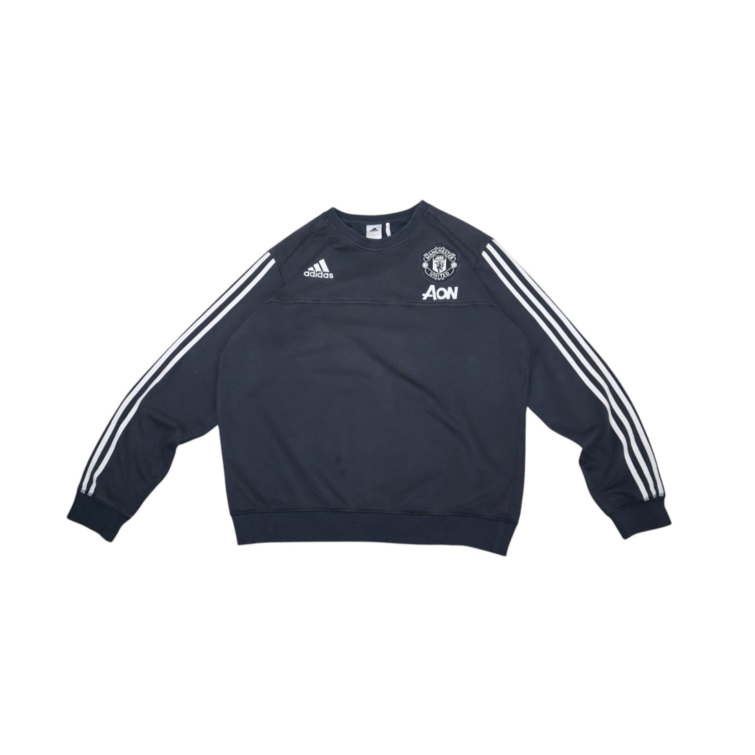 Vintage Adidas Manchester United Training Crewneck | Charcoal | Size L