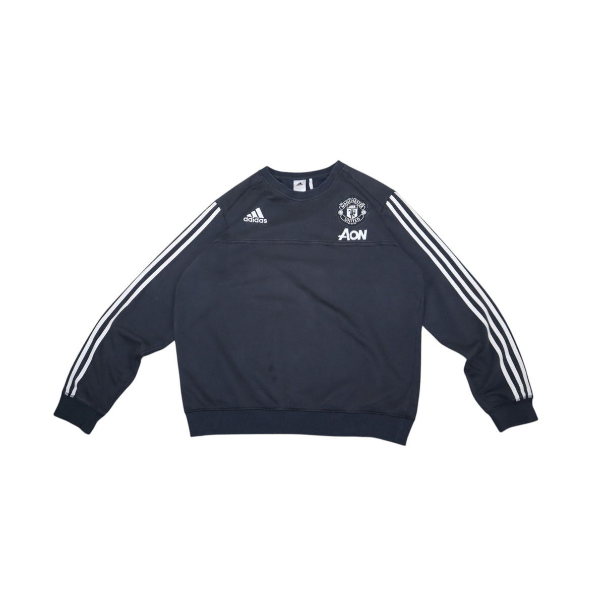 Vintage Adidas Manchester United Training Crewneck | Charcoal | Size L