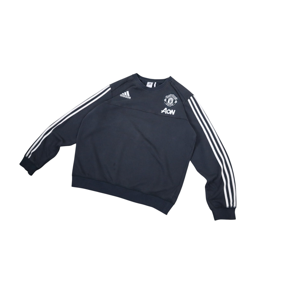 Vintage Adidas Manchester United Training Crewneck | Charcoal | Size L