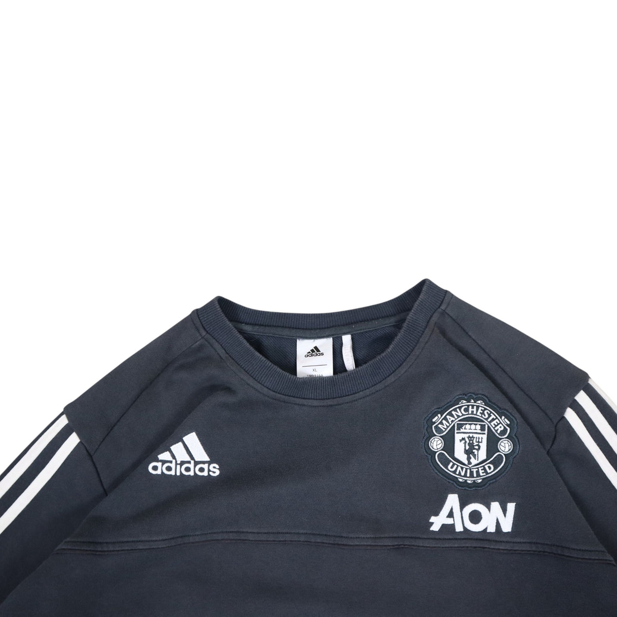 Vintage Adidas Manchester United Training Crewneck | Charcoal | Size L