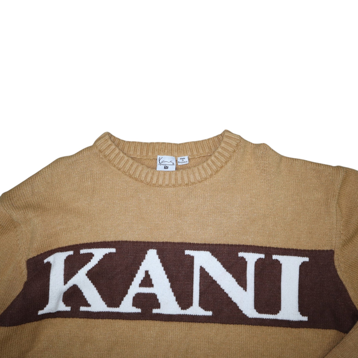 Vintage Karl Kani Oversized Knit Sweater | Camel | Size L