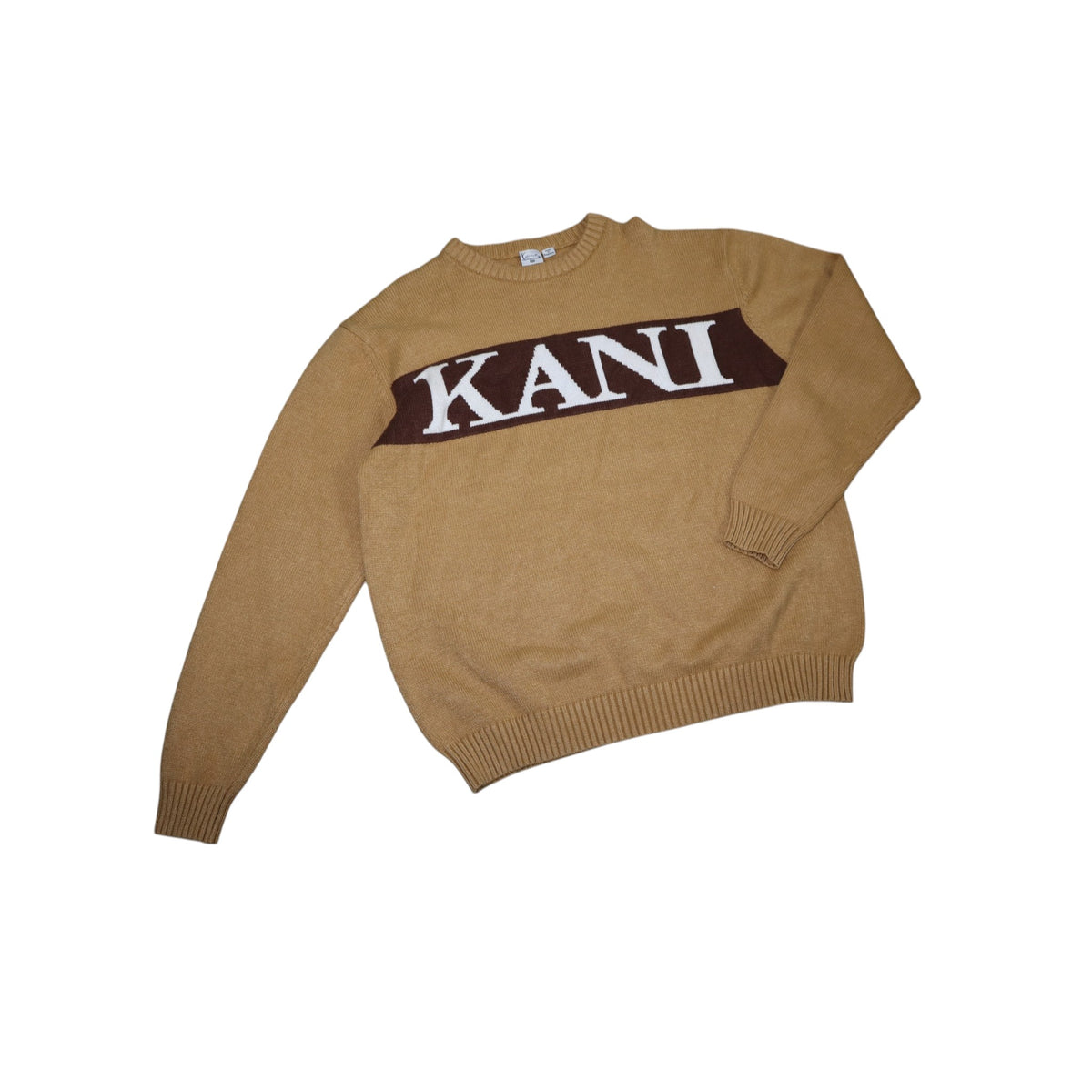 Vintage Karl Kani Oversized Knit Sweater | Camel | Size L