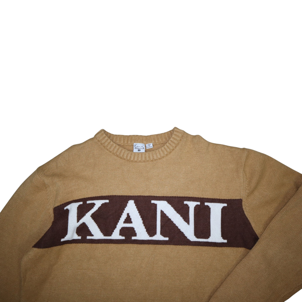 Vintage Karl Kani Oversized Knit Sweater | Camel | Size L