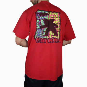 Vintage 90s Gotcha Surf Tee | Red | Size L | Made in USA