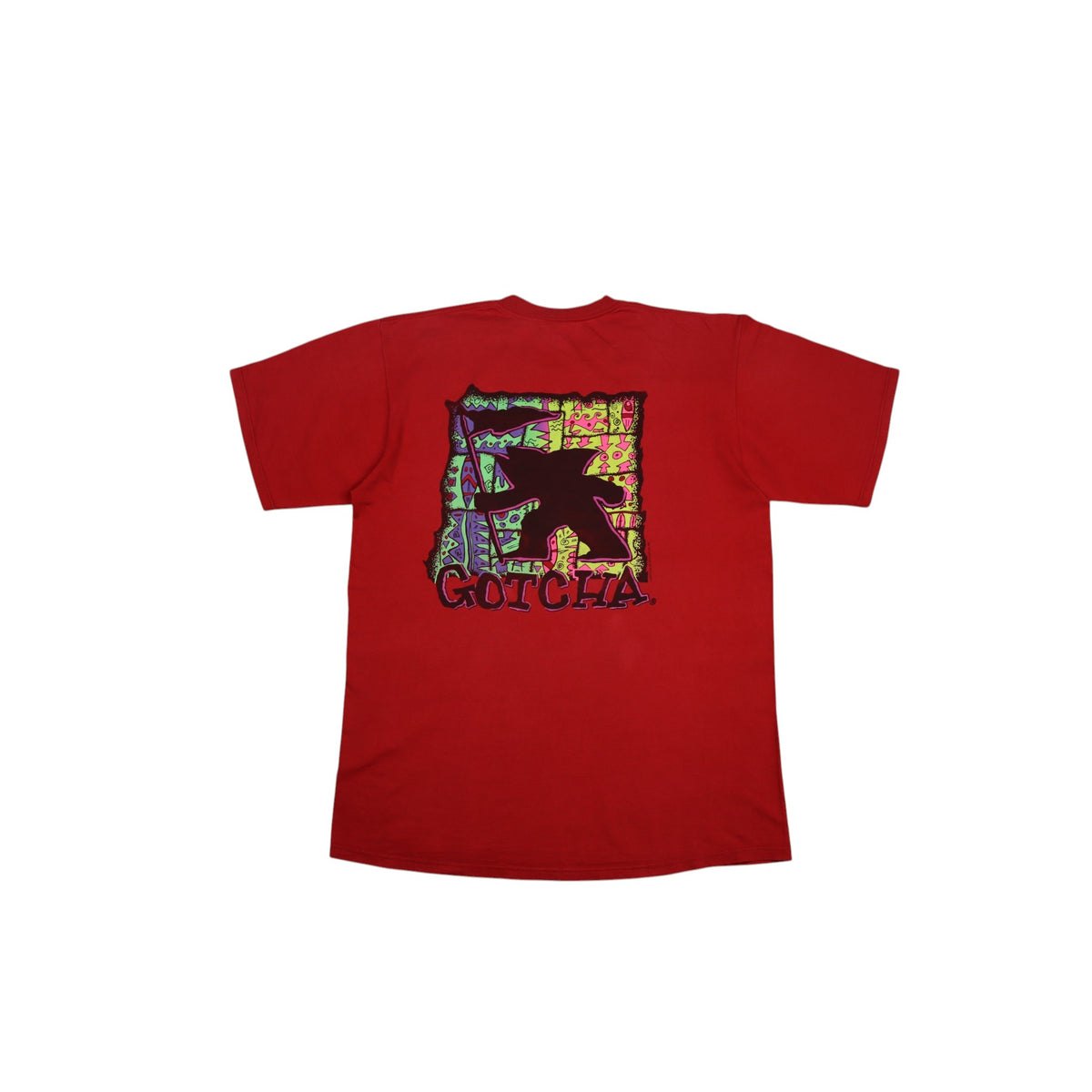 Vintage 90s Gotcha Surf Tee | Red | Size L | Made in USA