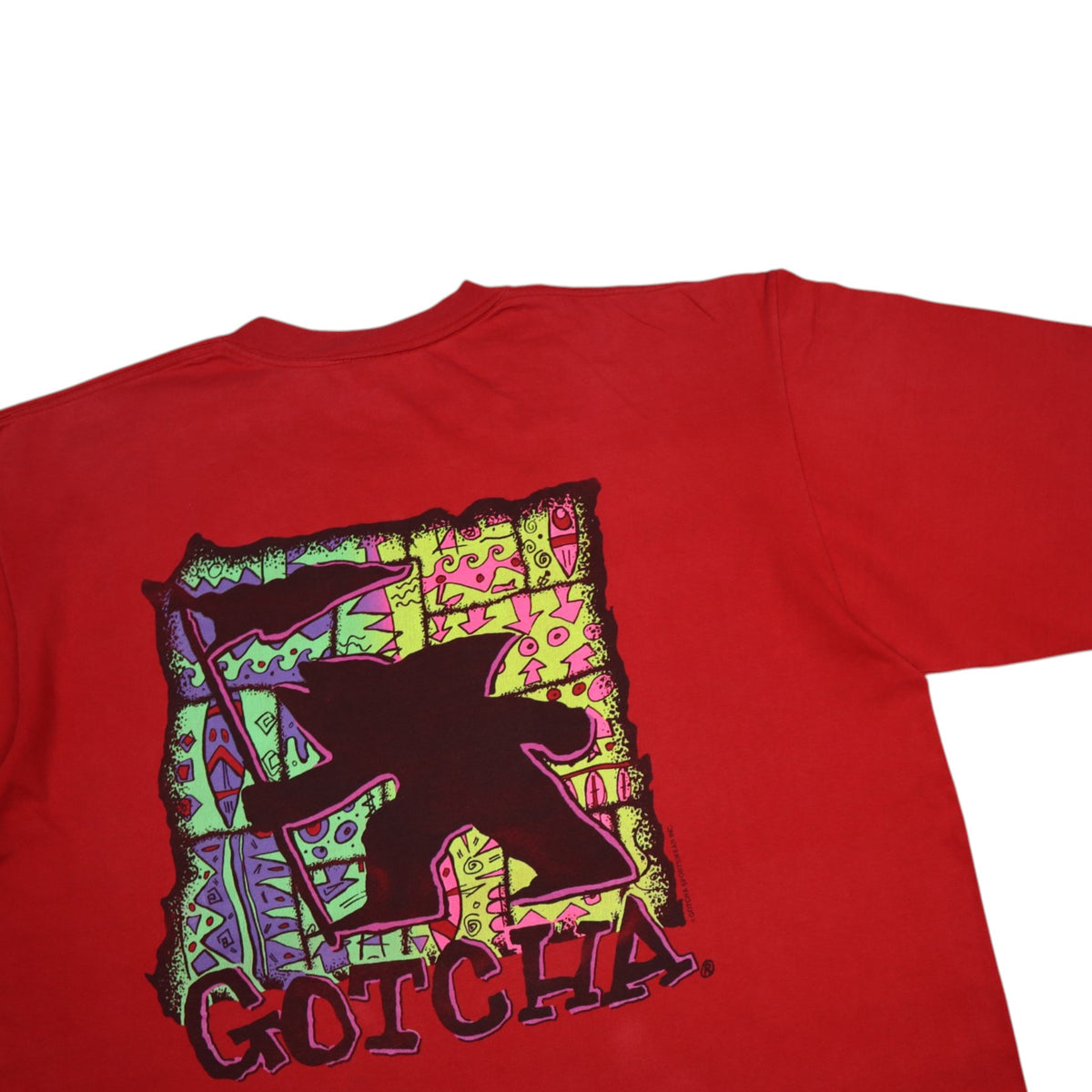 Vintage 90s Gotcha Surf Tee | Red | Size L | Made in USA