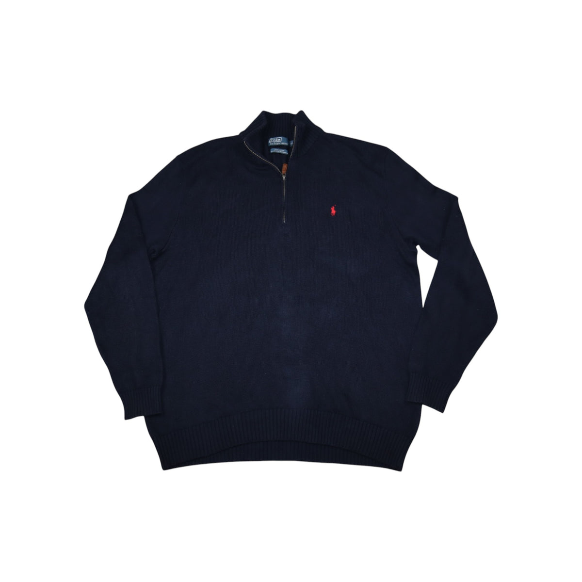 Vintage Polo Ralph Lauren Knit Quarter-Zip | Navy | Size 2XL