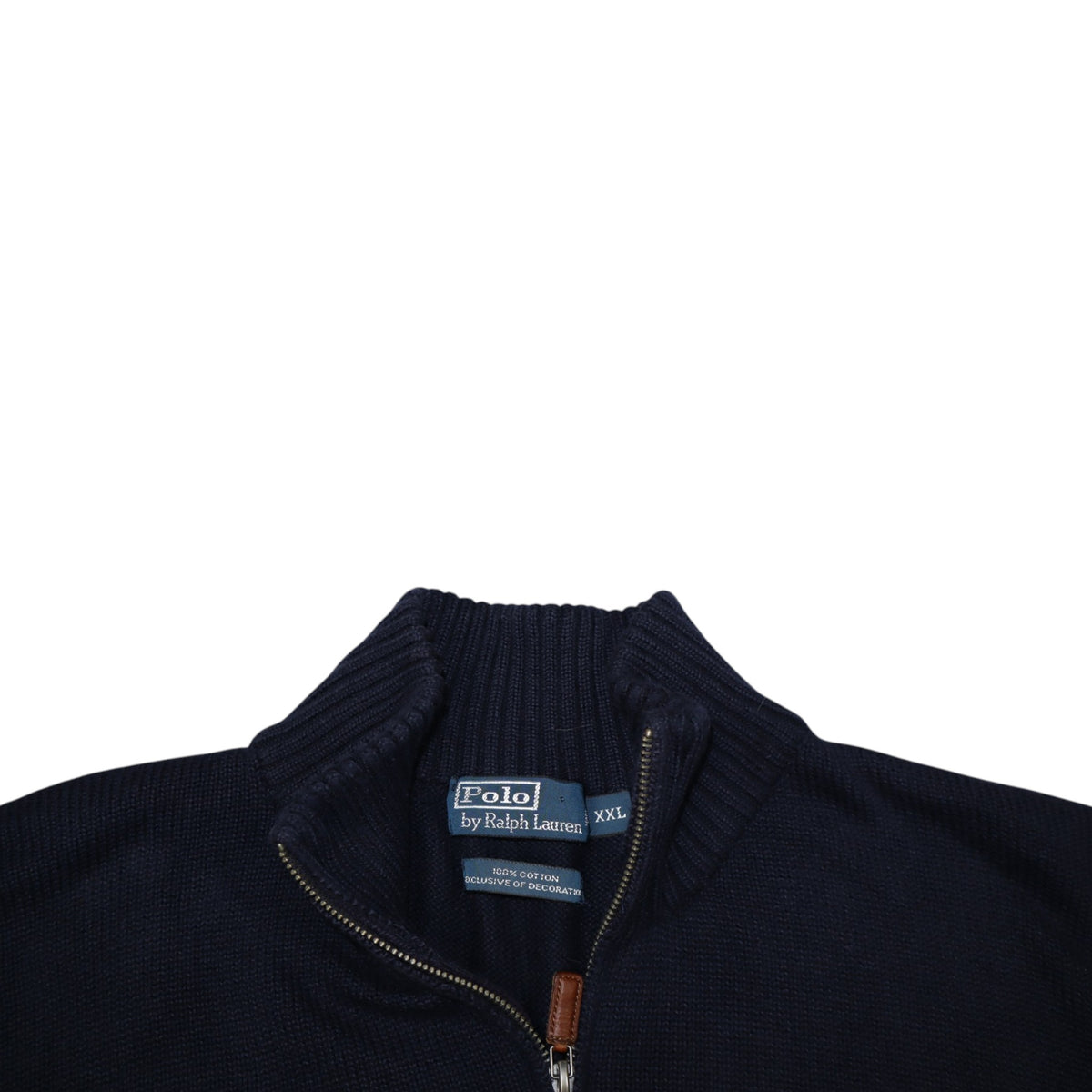 Vintage Polo Ralph Lauren Knit Quarter-Zip | Navy | Size 2XL