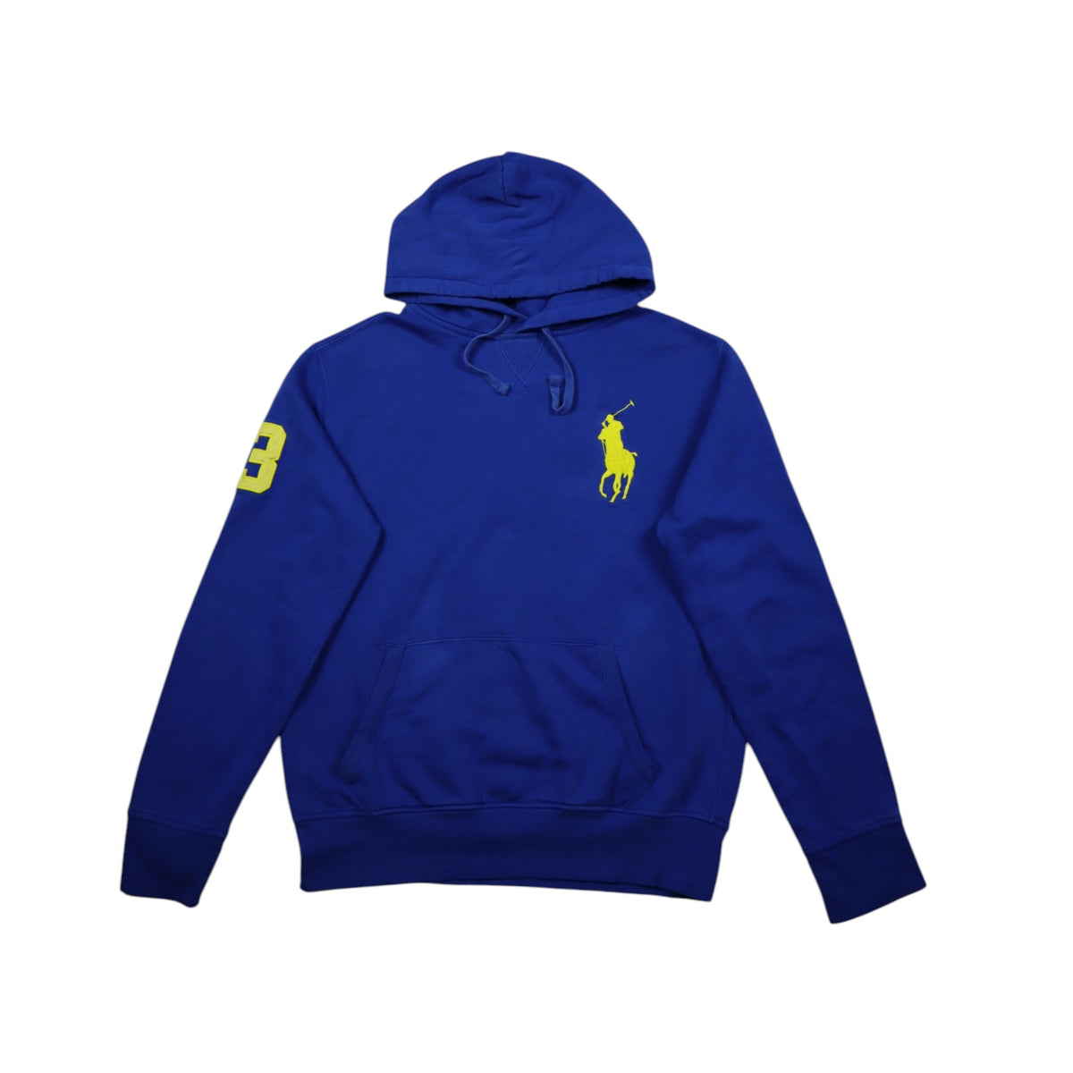 Vintage Polo Ralph Lauren Big Pony Hoodie | Blue & Yellow | Size M