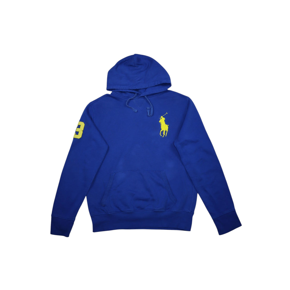 Vintage Polo Ralph Lauren Big Pony Hoodie | Blue & Yellow | Size M