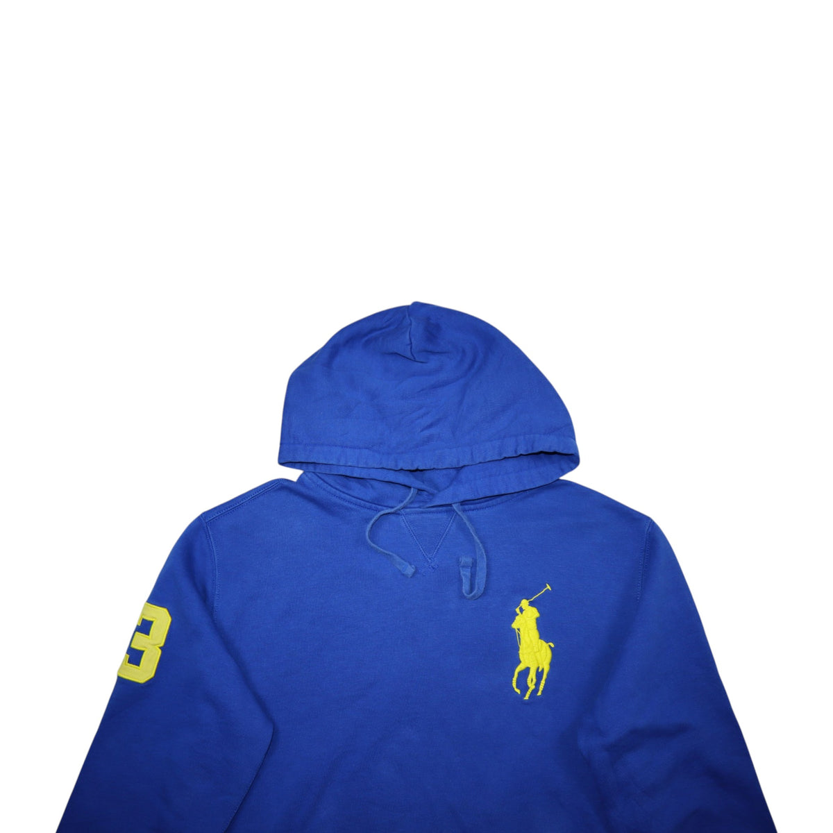 Vintage Polo Ralph Lauren Big Pony Hoodie | Blue & Yellow | Size M