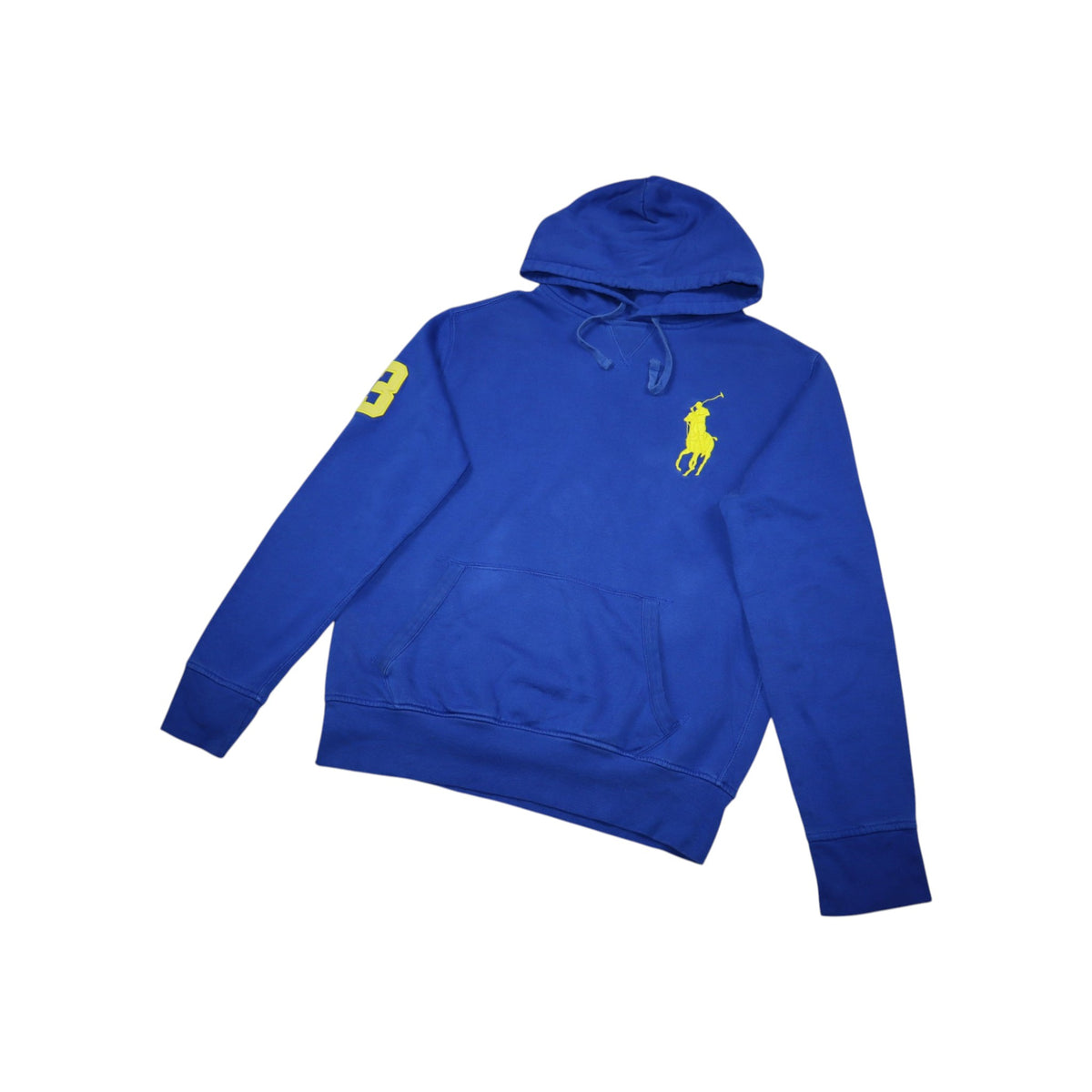 Vintage Polo Ralph Lauren Big Pony Hoodie | Blue & Yellow | Size M