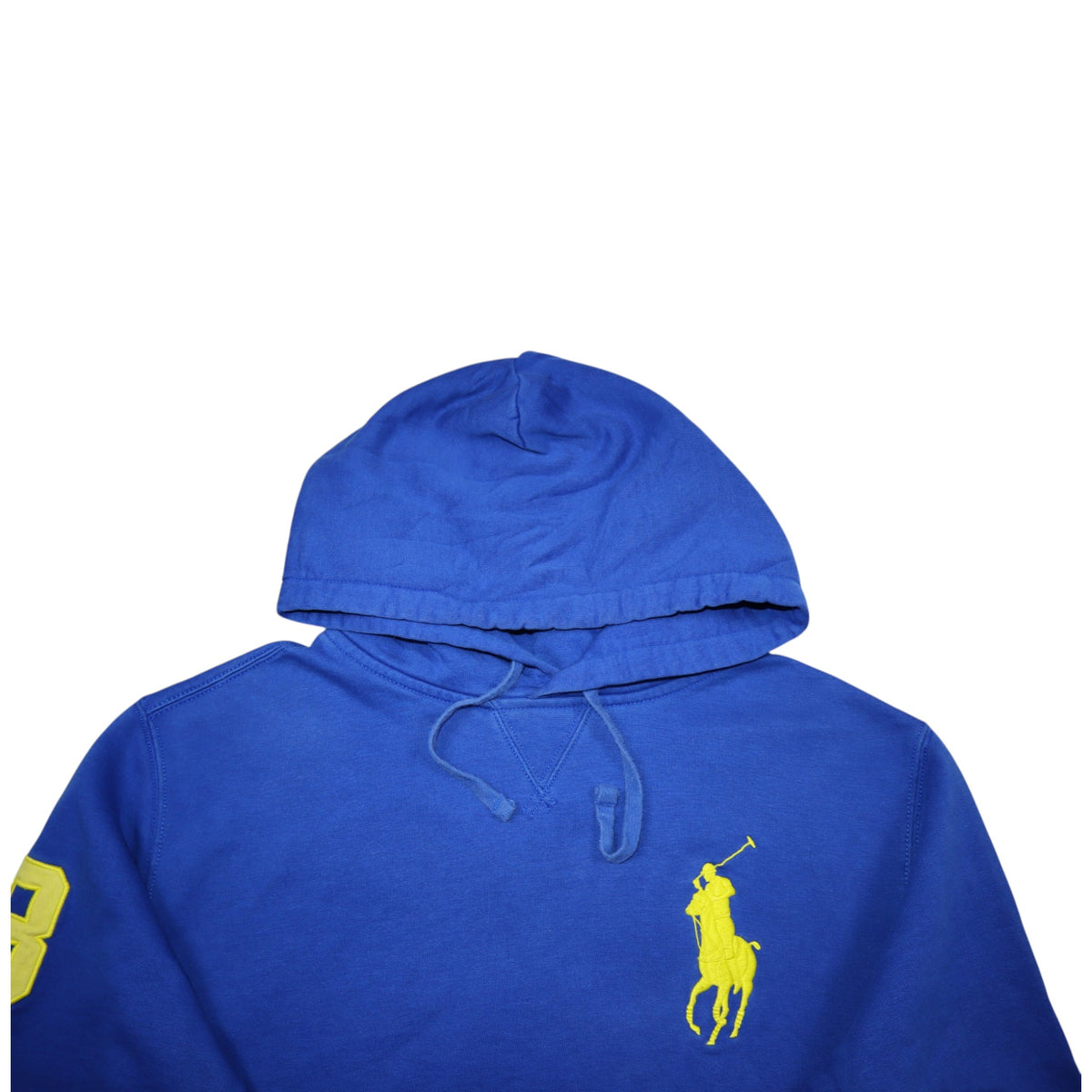 Vintage Polo Ralph Lauren Big Pony Hoodie | Blue & Yellow | Size M
