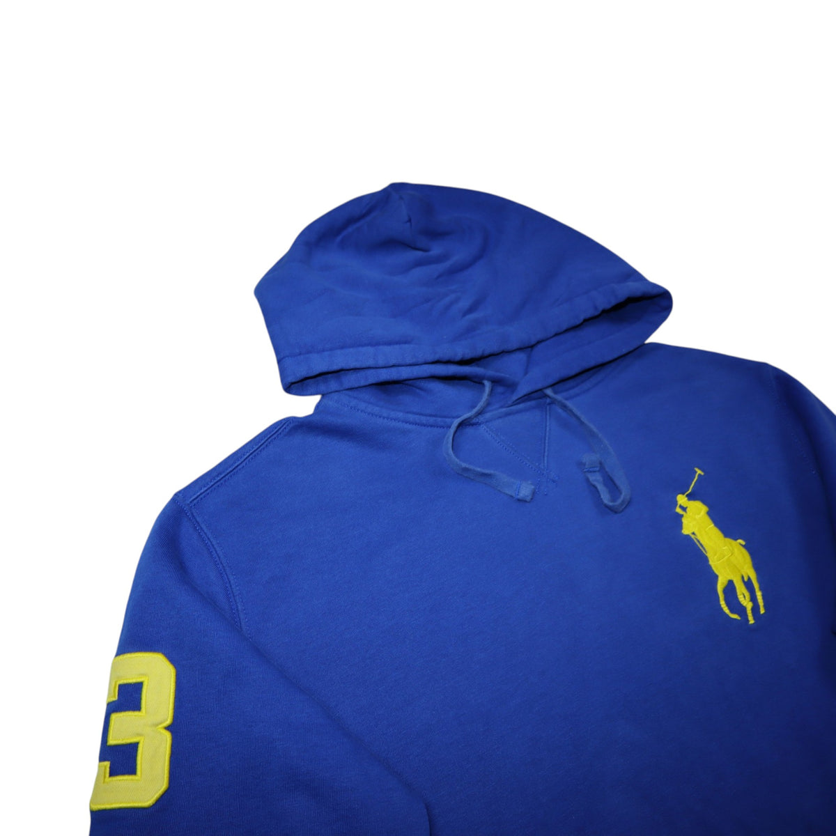Vintage Polo Ralph Lauren Big Pony Hoodie | Blue & Yellow | Size M
