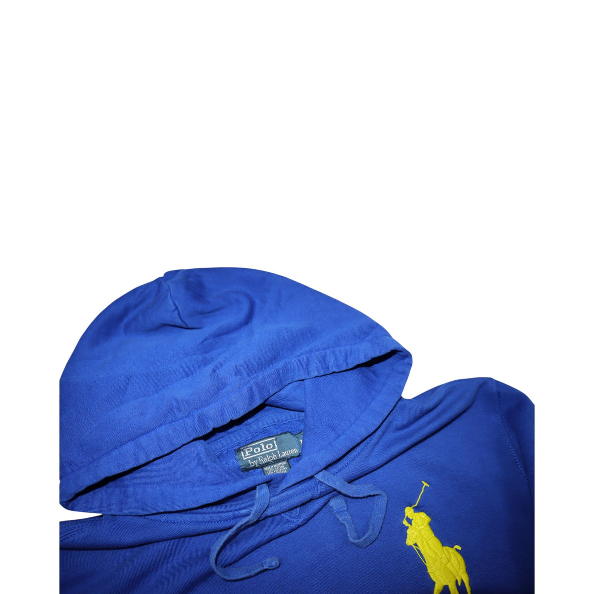 Vintage Polo Ralph Lauren Big Pony Hoodie | Blue & Yellow | Size M