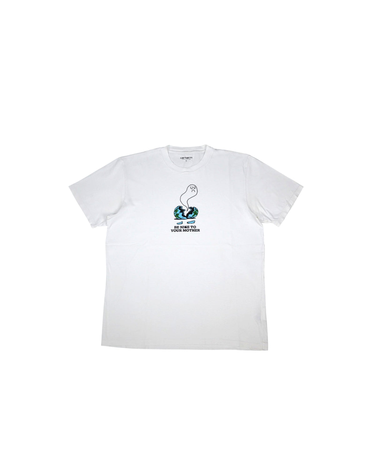 Carhartt WIP "Be Nice To Your Mother" Graphic Tee | White | Size M