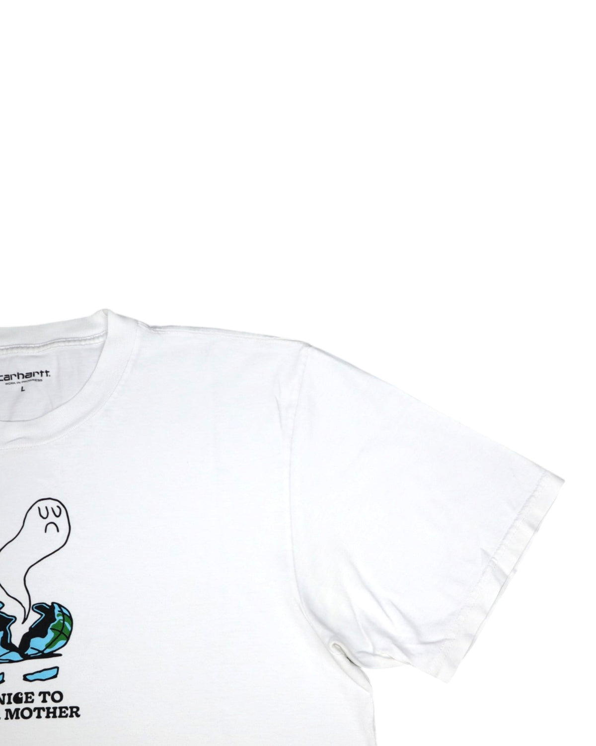 Carhartt WIP "Be Nice To Your Mother" Graphic Tee | White | Size M