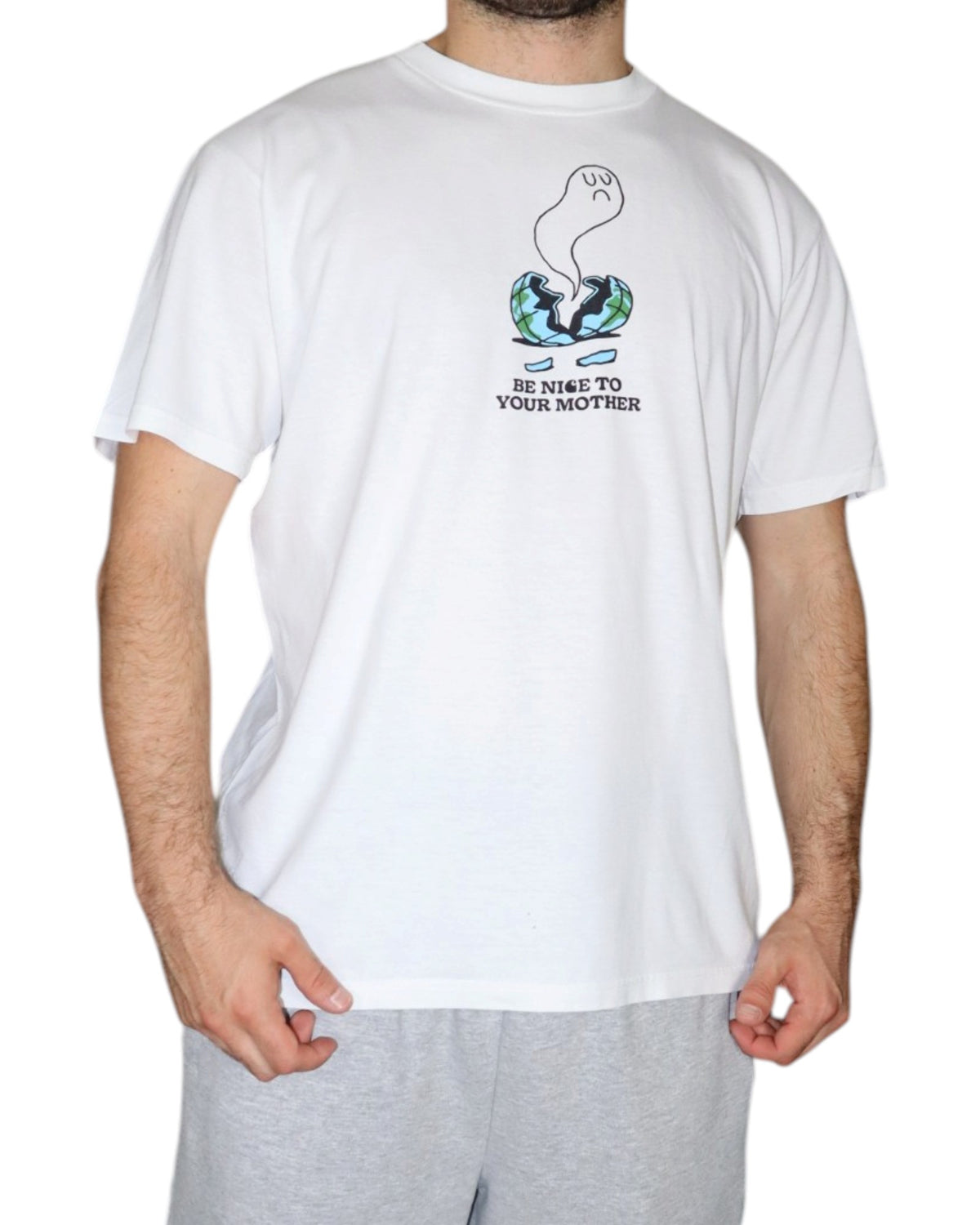 Carhartt WIP "Be Nice To Your Mother" Graphic Tee | White | Size M