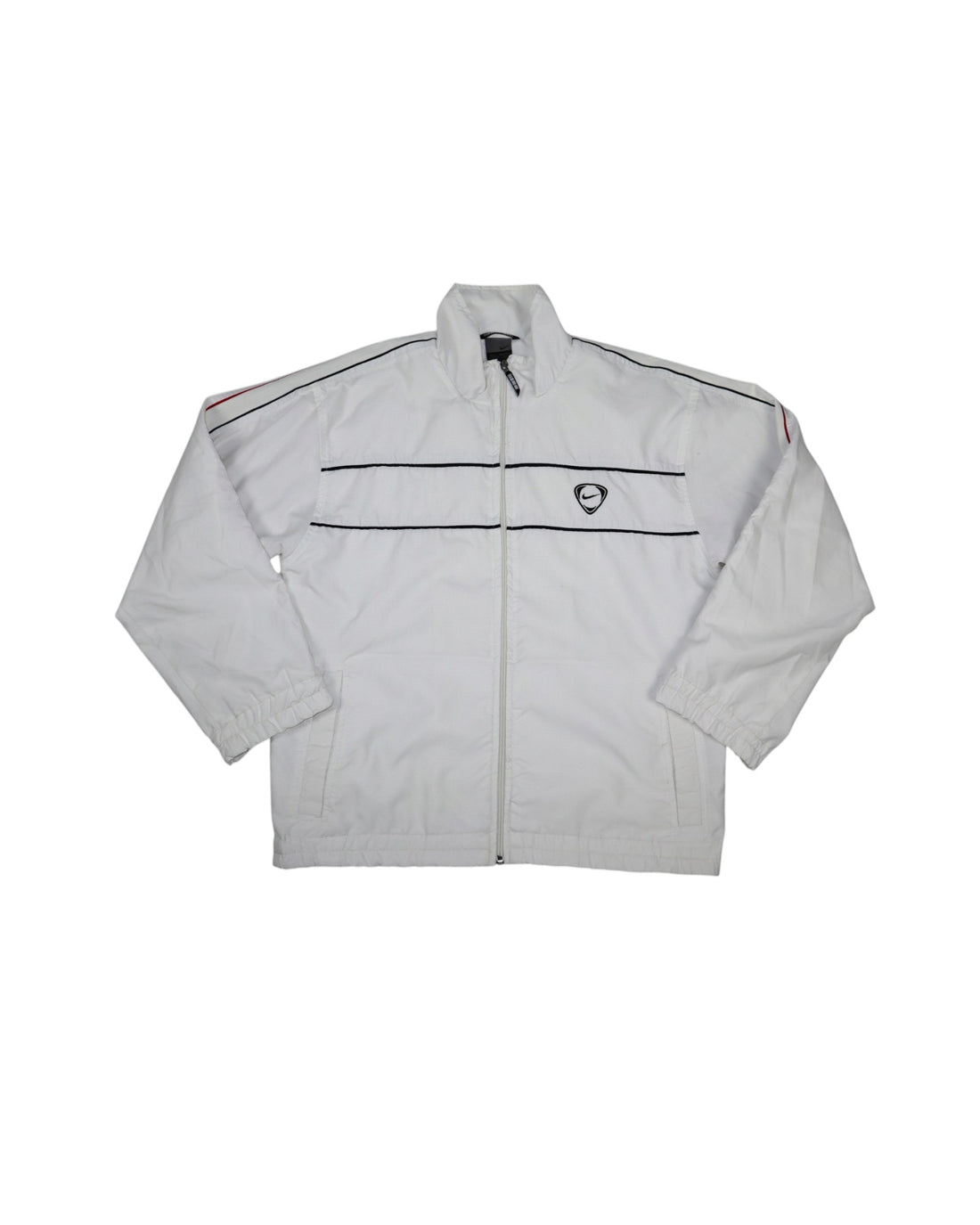 Vintage 2000s Nike Football track jacket, white, flat lay
