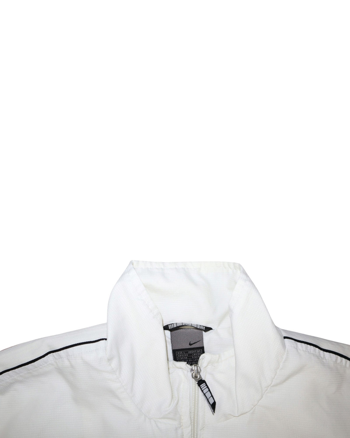 Vintage 2000s Nike Football track jacket, white, flat lay detail